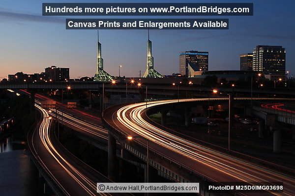Oregon Convention Center, Car Lights, Dusk (Portland, Oregon)