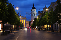 Belfry, Cathedral, Vilnius, Lithuania, Dusk