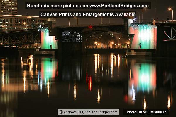 Morrison Bridge, Willamette River Reflections, Dusk (Portland, Oregon)