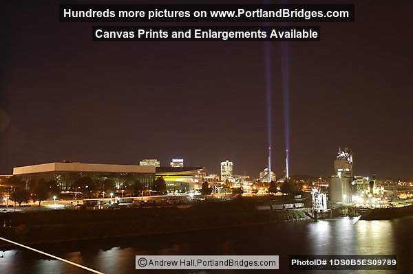 Portland Memorial Coliseum, Oregon Convention Center 9/11 Commemoration Lights