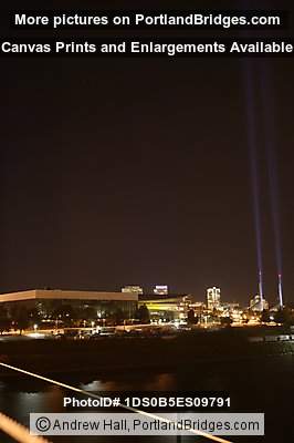 Portland Memorial Coliseum, Oregon Convention Center 9/11 Commemoration Lights