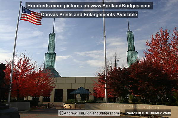 Oregon Convention Center, Fall Leaves, Flag (Portland, Oregon)