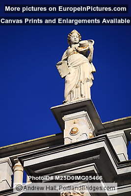 Statue on top of Golden Gate, Gdansk, Poland