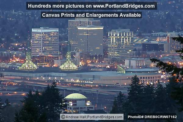 Portland Buildings from Council Crest, Dusk