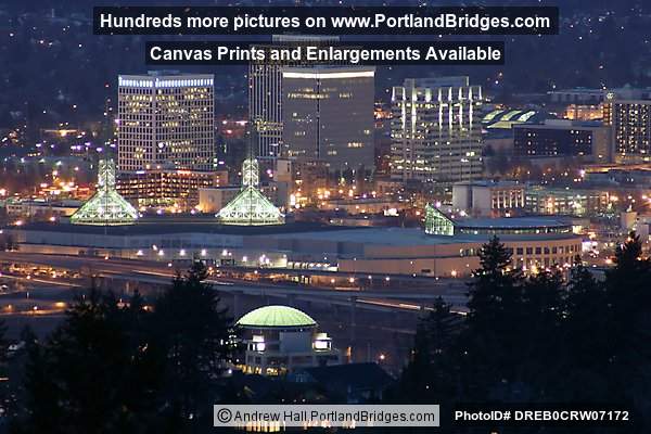 Oregon Convention Center, Dusk, from Council Crest (Portland, Oregon)