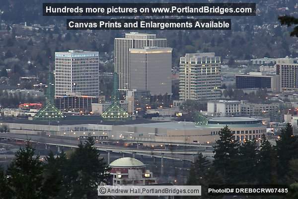 Oregon Convention Center, NE Portland Buildings, Lloyd District, from Council Crest