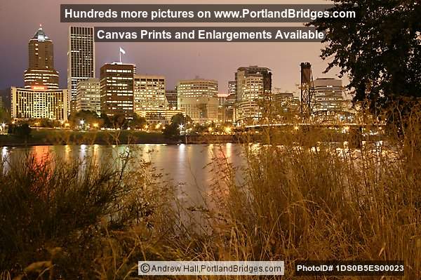 Portland Cityscape, Willamette River, Daybreak