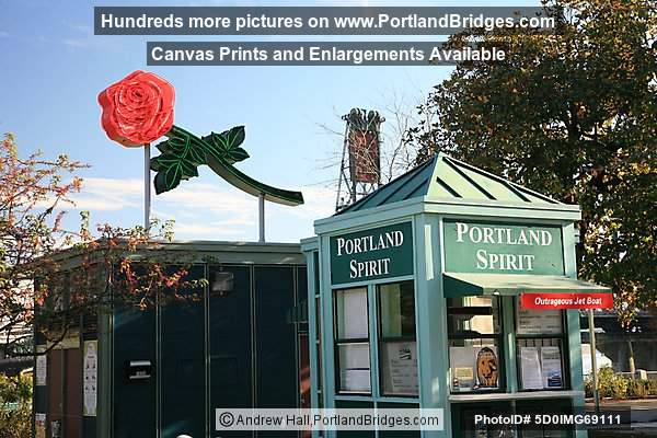 Portland Rose Festival Association (former McCall's Restuarant), Neon Rose, Portland Waterfront