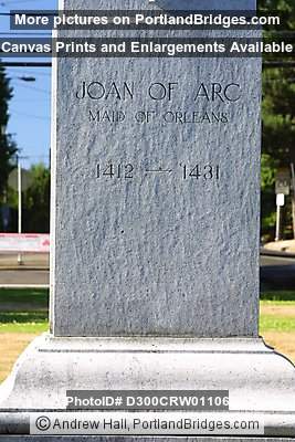 Joan of Arc Statue inscription, Portland, Oregon