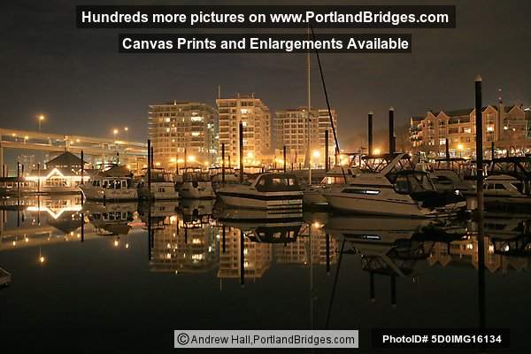 Riverplace Marina, Night, Reflections (Portland, Oregon)