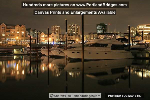 Riverplace Marina, Night, Reflections (Portland, Oregon)