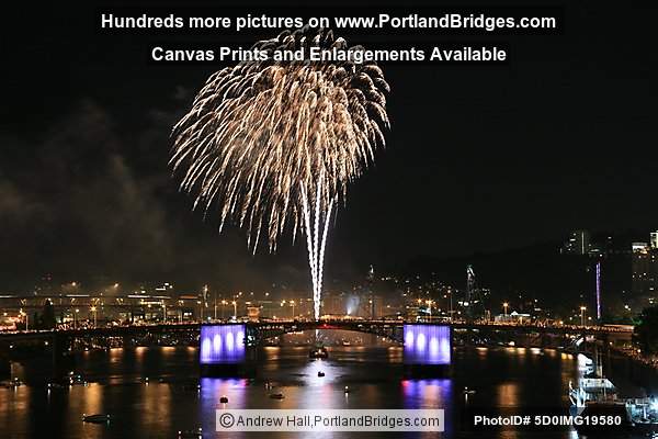 Morrison Bridge, Rose Festival Fireworks, 2007 (Portland, Oregon)