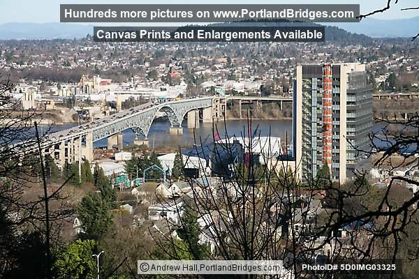 Ross Island Bridge and South Waterfront Construction (Portland, Oregon)