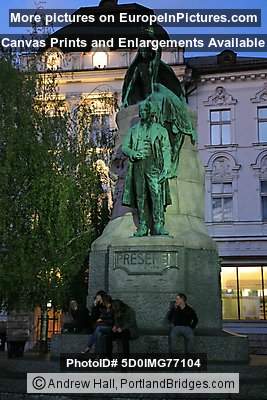 France Preseren Statue, Ljubljana