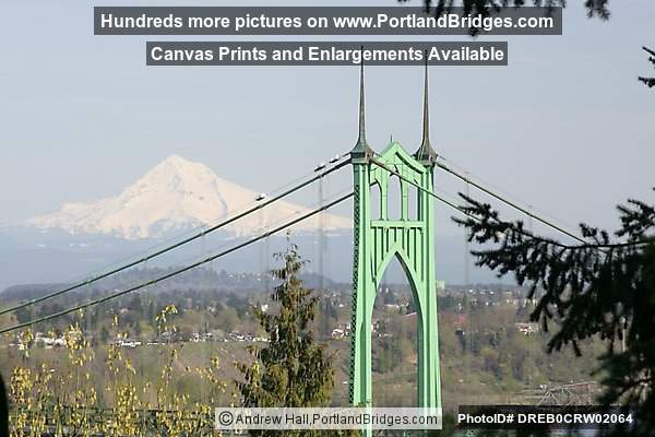 Mt. Hood and St. Johns Bridge, Daytime (Portland, Oregon)