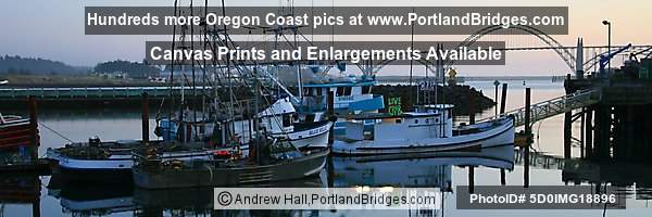 Newport Bayfront Reflections, Yaquina Bay Bridge, Newport, Oregon