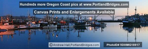 Newport Bayfront Reflections, Yaquina Bay Bridge, Newport, Oregon